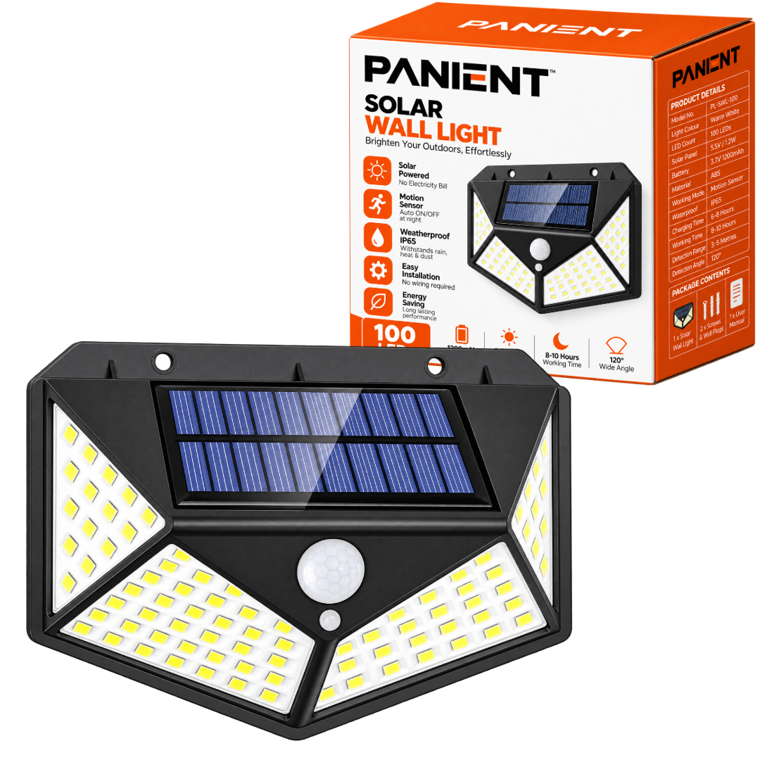 Solar Motion Sensor Sun-Powered LED Wall Light