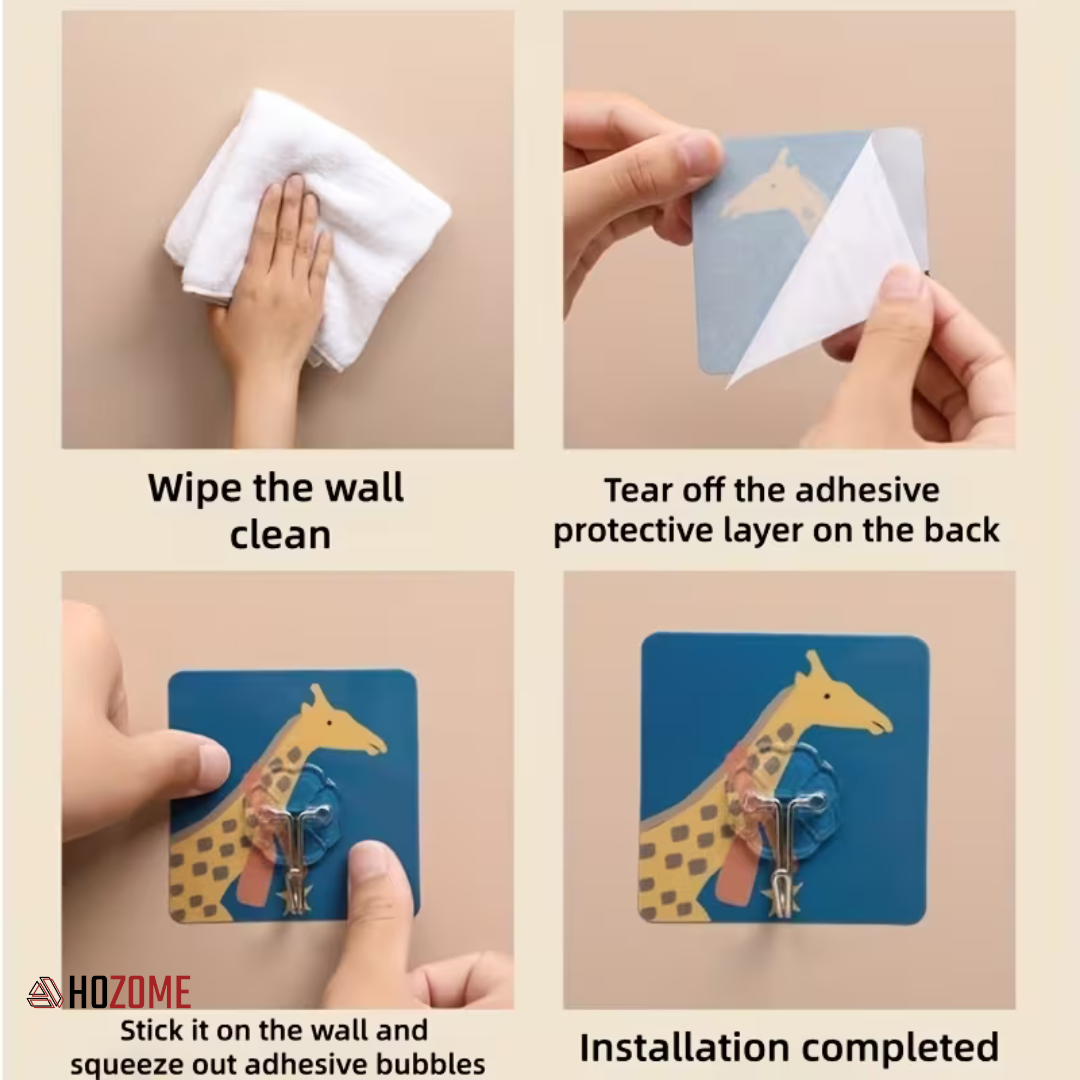 Animal Design Wall Hooks (Self-Adhesive)