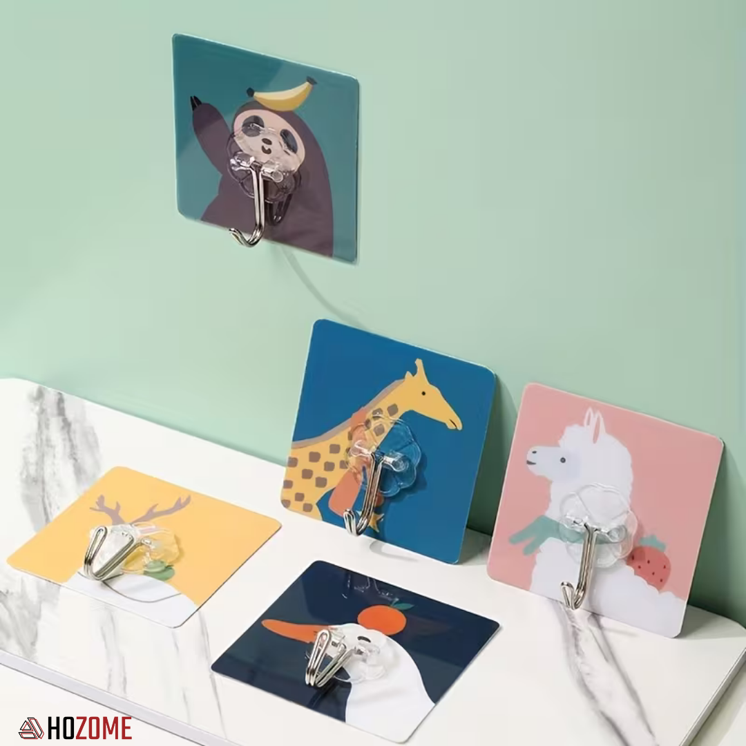 Animal Design Wall Hooks (Self-Adhesive)