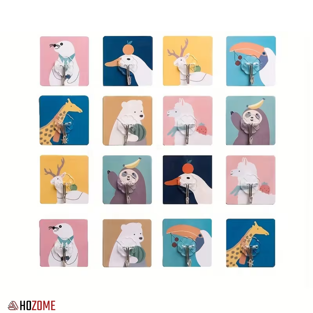 Animal Design Wall Hooks (Self-Adhesive)