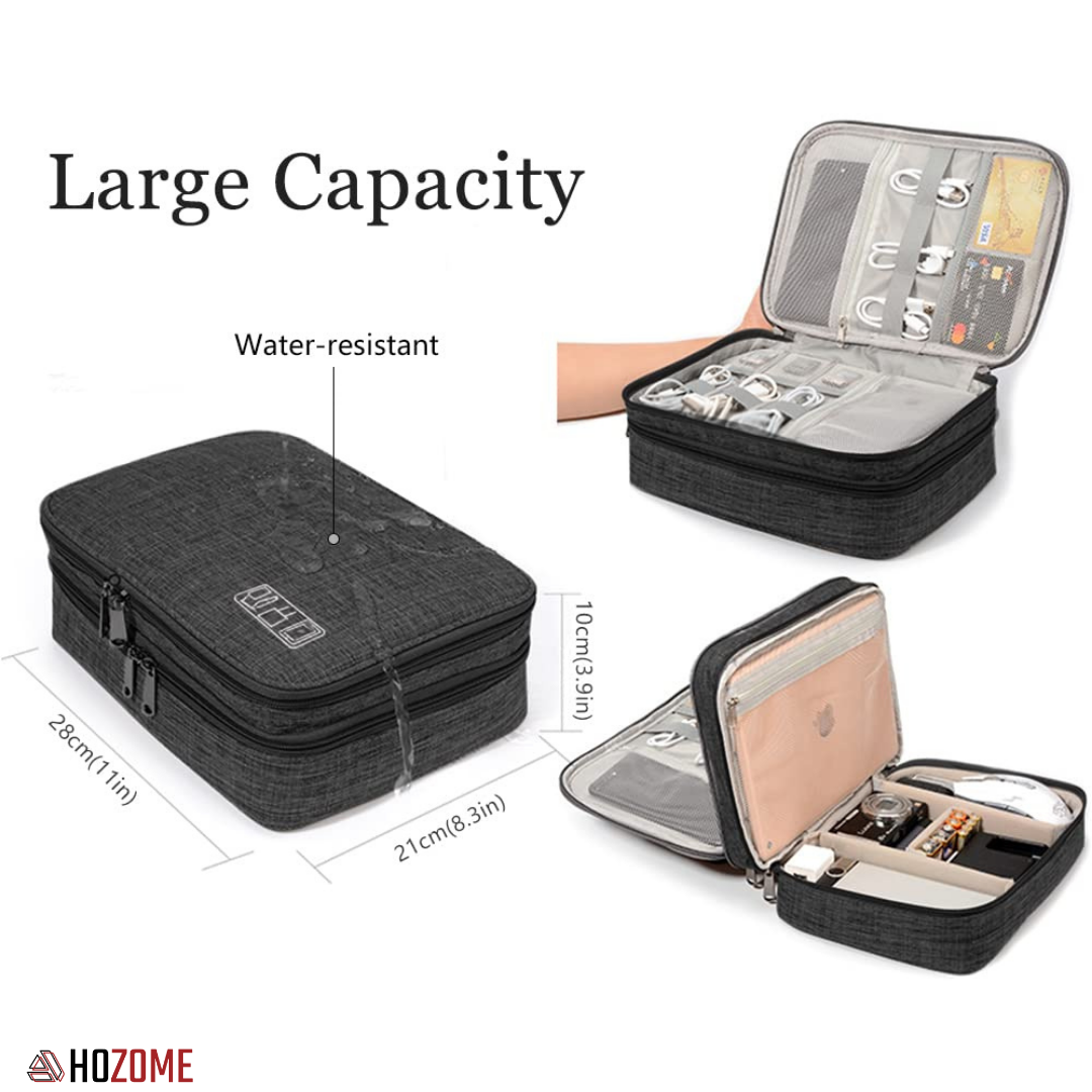 Portable Electronics Organizer Storage Case