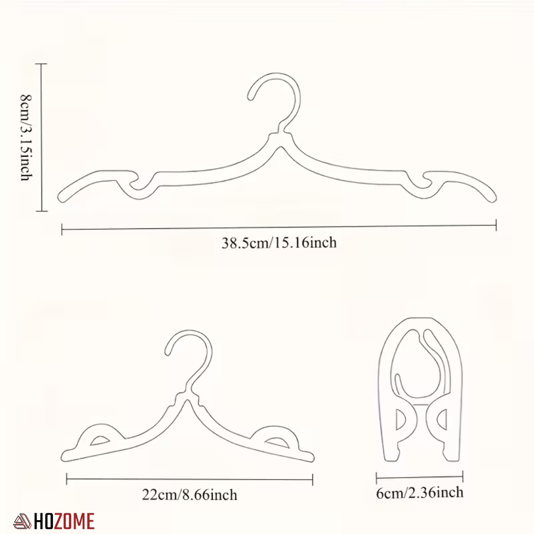 Portable Folding Clothes Hanger (Pack of  4)