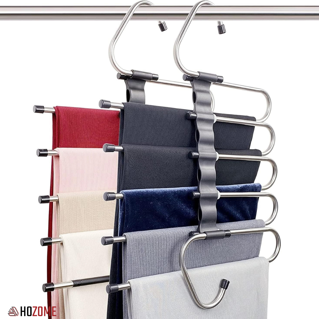 5 in 1 Stainless Steel and Covred/Foldable Hangers