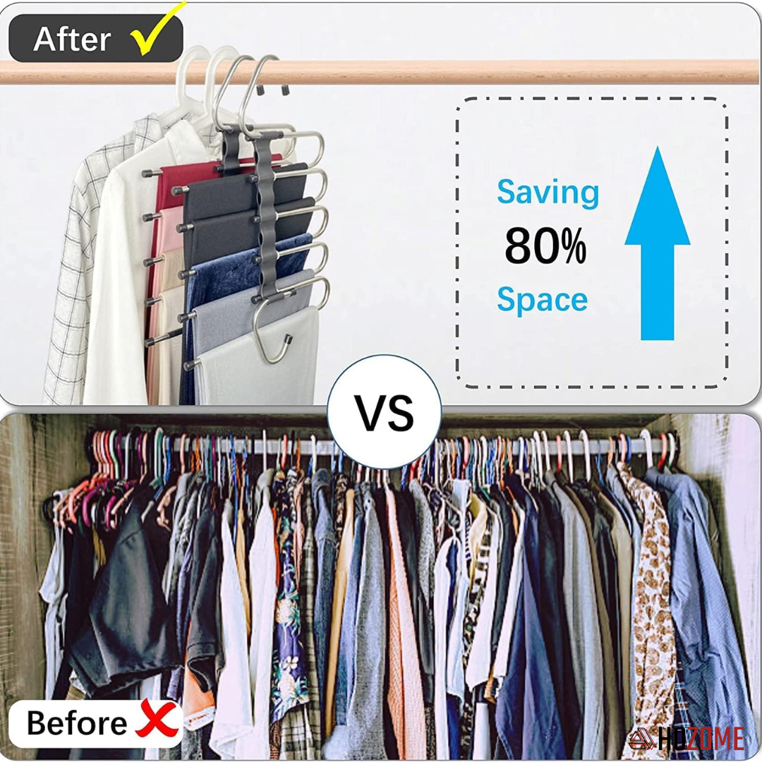 5 in 1 Stainless Steel and Covred/Foldable Hangers