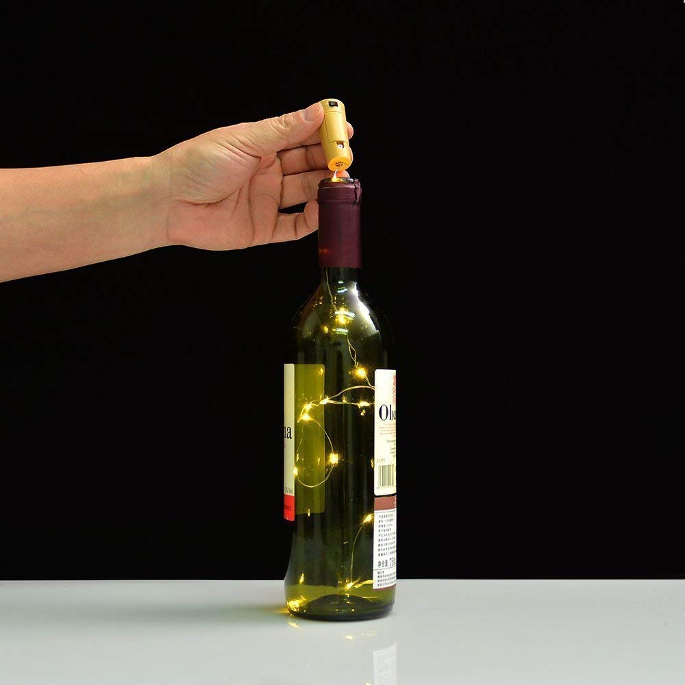 20 LED Wine Bottle Cork Copper Wire String Lights