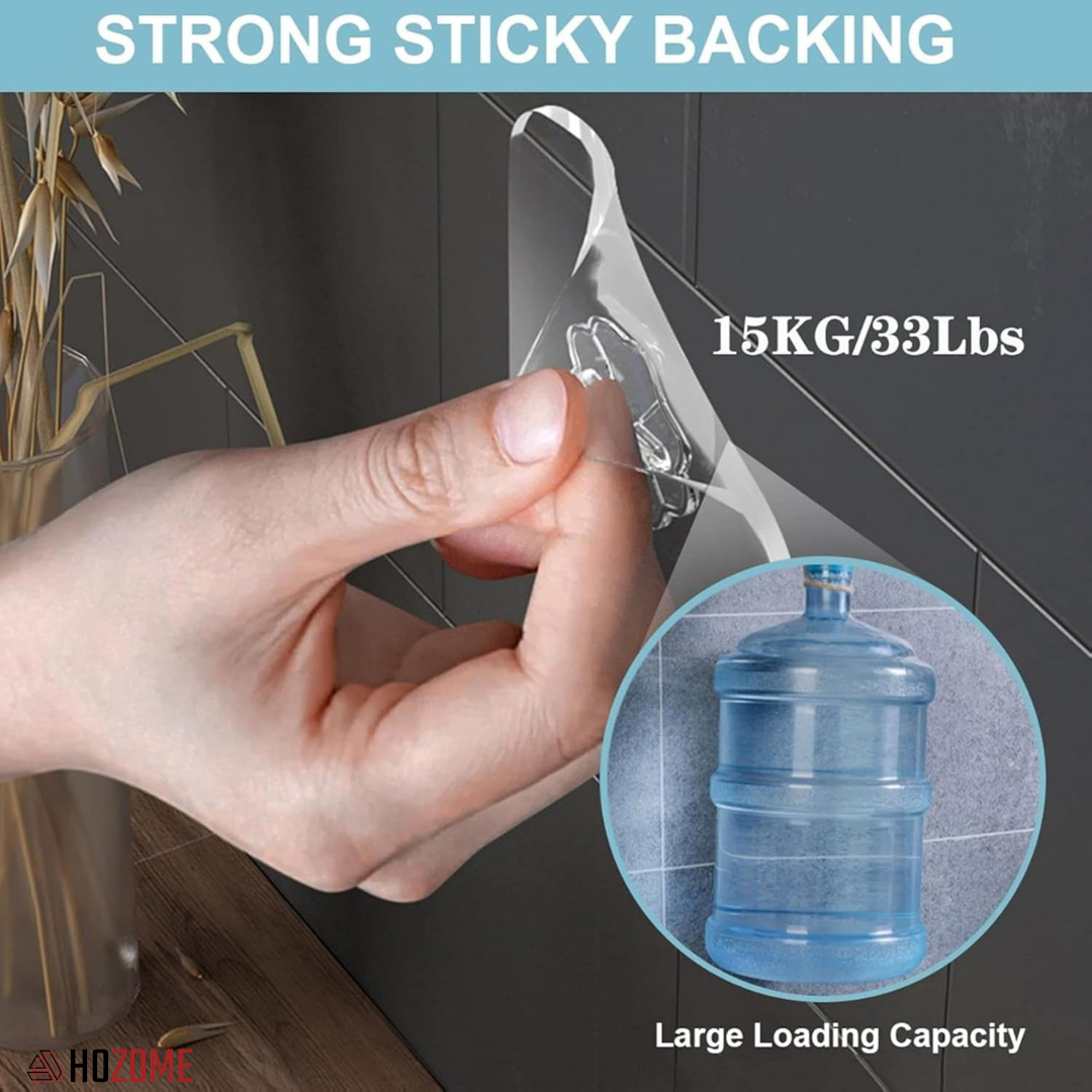 Strong Adhesive Wall Hooks (Pack of 10)