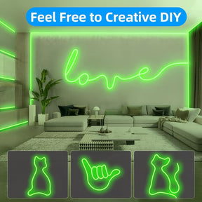 16.4 Ft Neon LED Strip Light with 12V Adapter