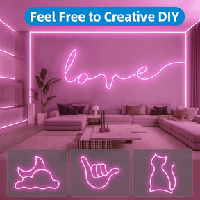 16.4 Ft Neon LED Strip Light with 12V Adapter