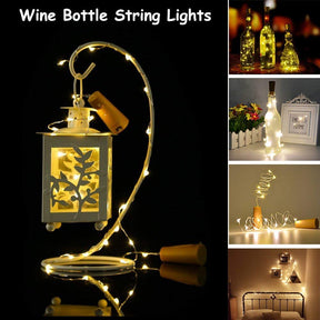 20 LED Wine Bottle Cork Copper Wire String Lights