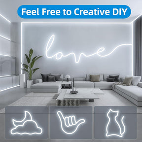16.4 Ft Neon LED Strip Light with 12V Adapter