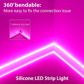16.4 Ft Neon LED Strip Light with 12V Adapter