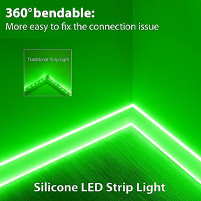 16.4 Ft Neon LED Strip Light with 12V Adapter