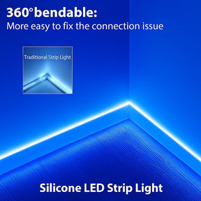 16.4 Ft Neon LED Strip Light with 12V Adapter
