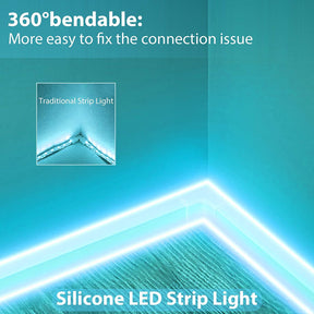 16.4 Ft Neon LED Strip Light with 12V Adapter