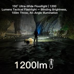 1200LM Super Bright Mini Keyring Torch