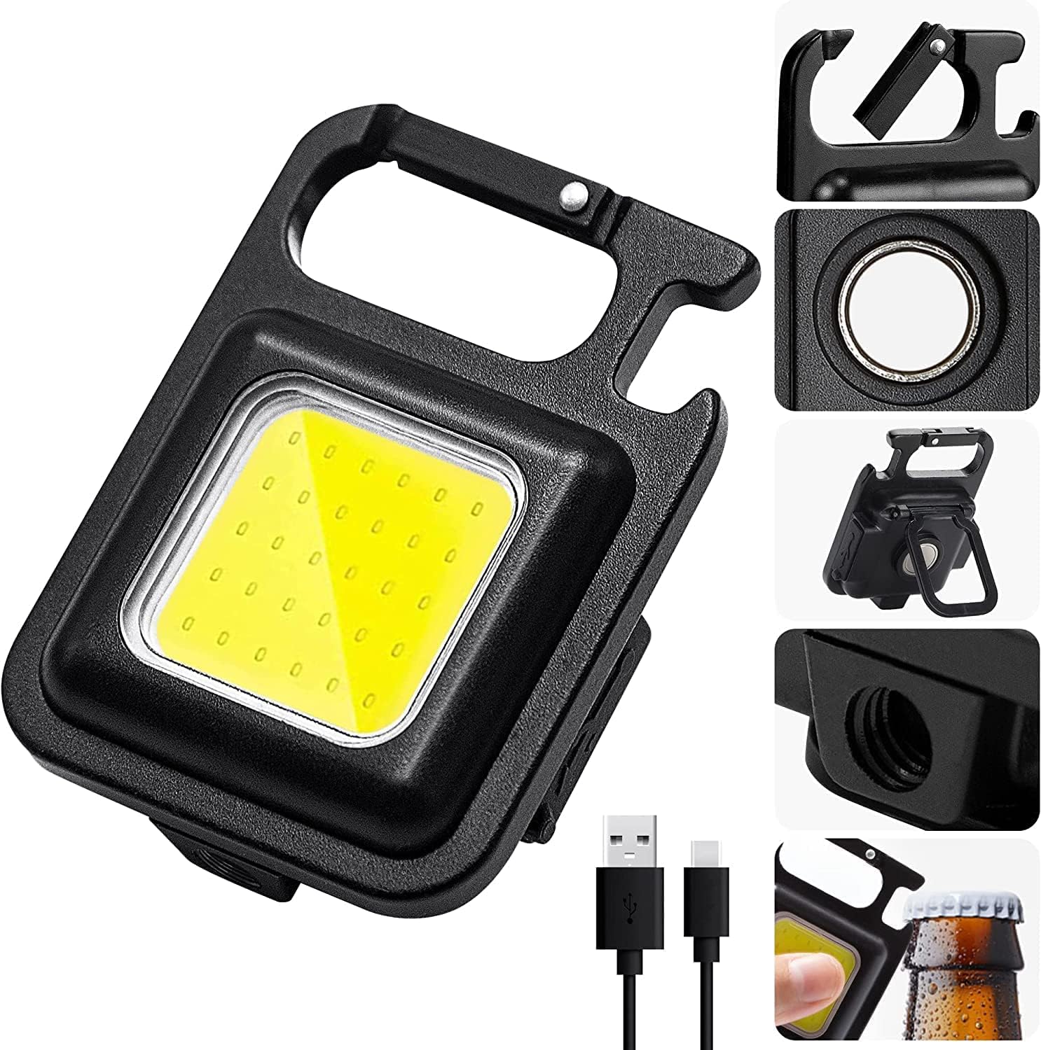 SURAIELEC COB Keychain Led Flashlight