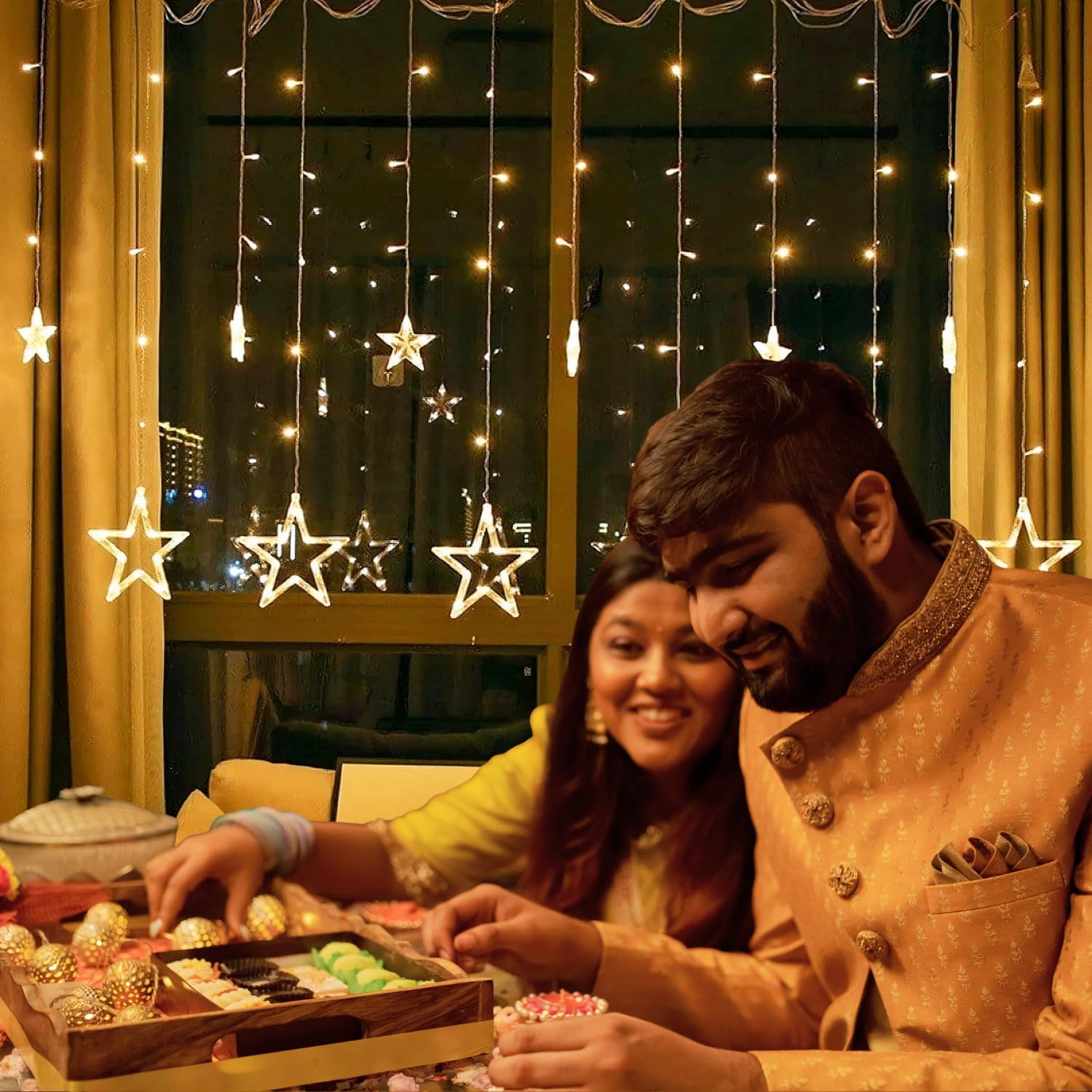 Star Curtain LED String Lights (3 Meter)