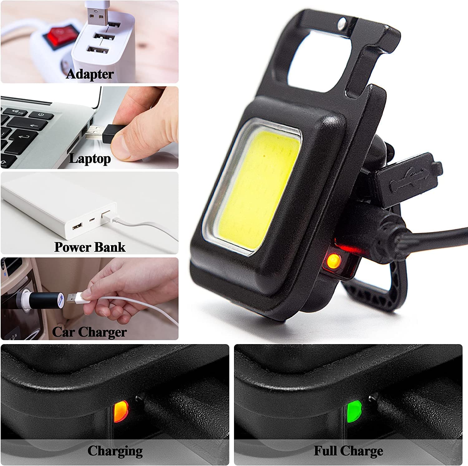 SURAIELEC COB Keychain Led Flashlight