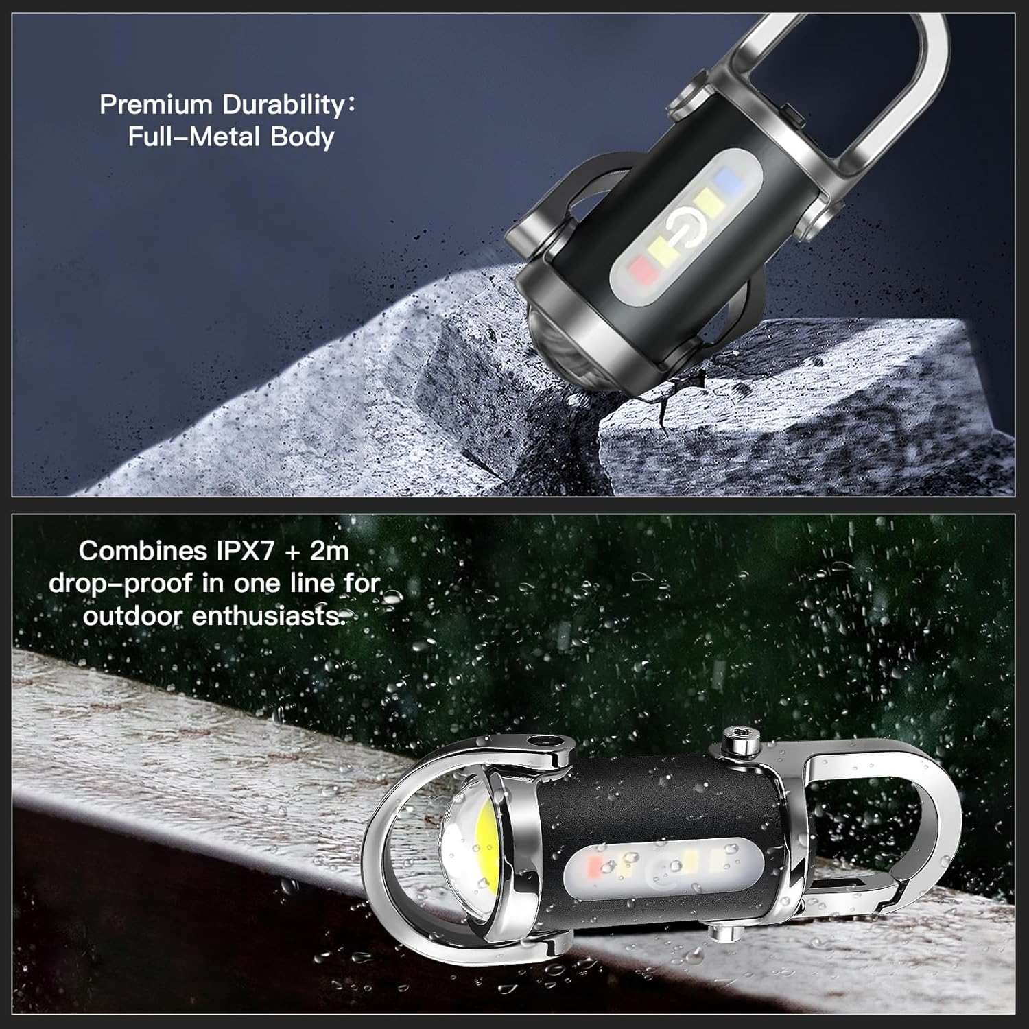 1200LM Super Bright Mini Keyring Torch