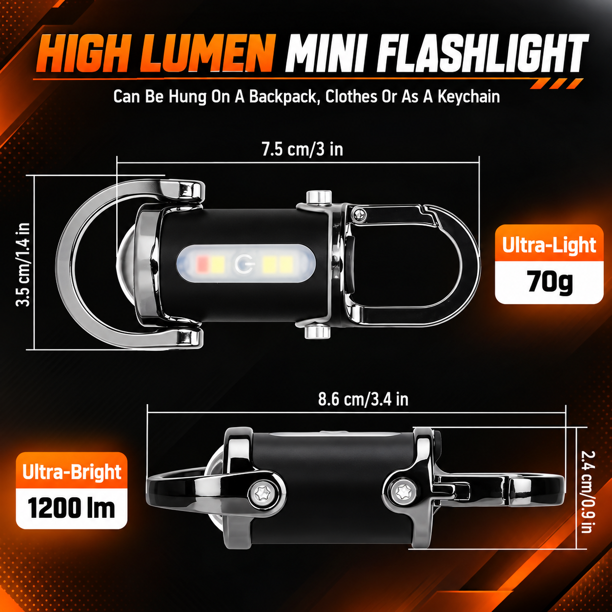 1200LM Super Bright Mini Led Flashlights
