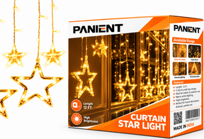 Star LED Curtain Light for Home Warm White